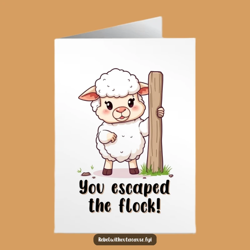 Free Printable Congrats Card: Sheep's Defiance Victory Downloadable