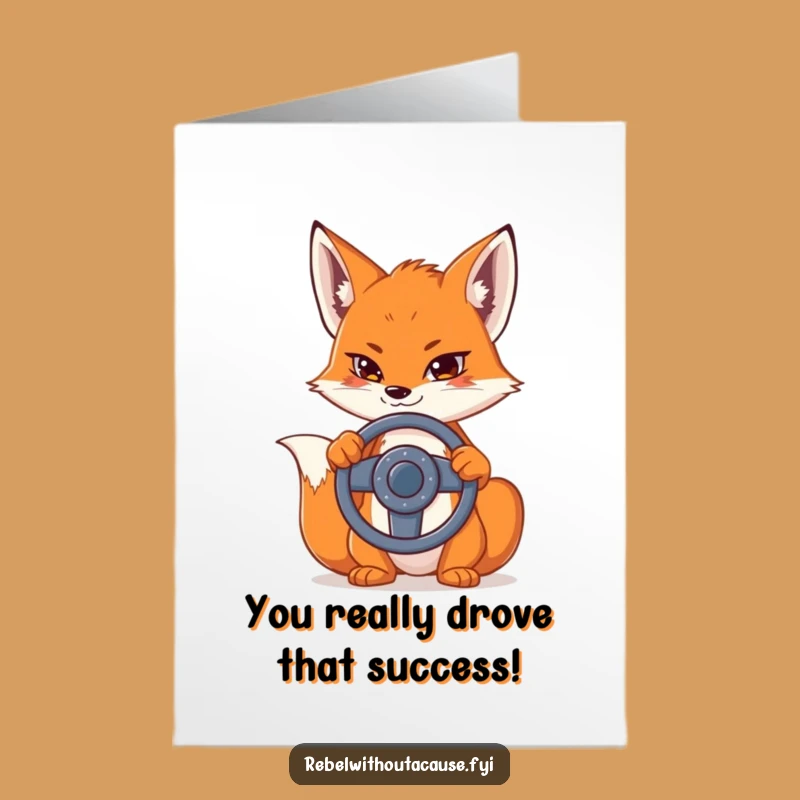 Free Printable Congrats Card: Sly Fox Driver's License Fail - Funny Downloadable Surprise!
