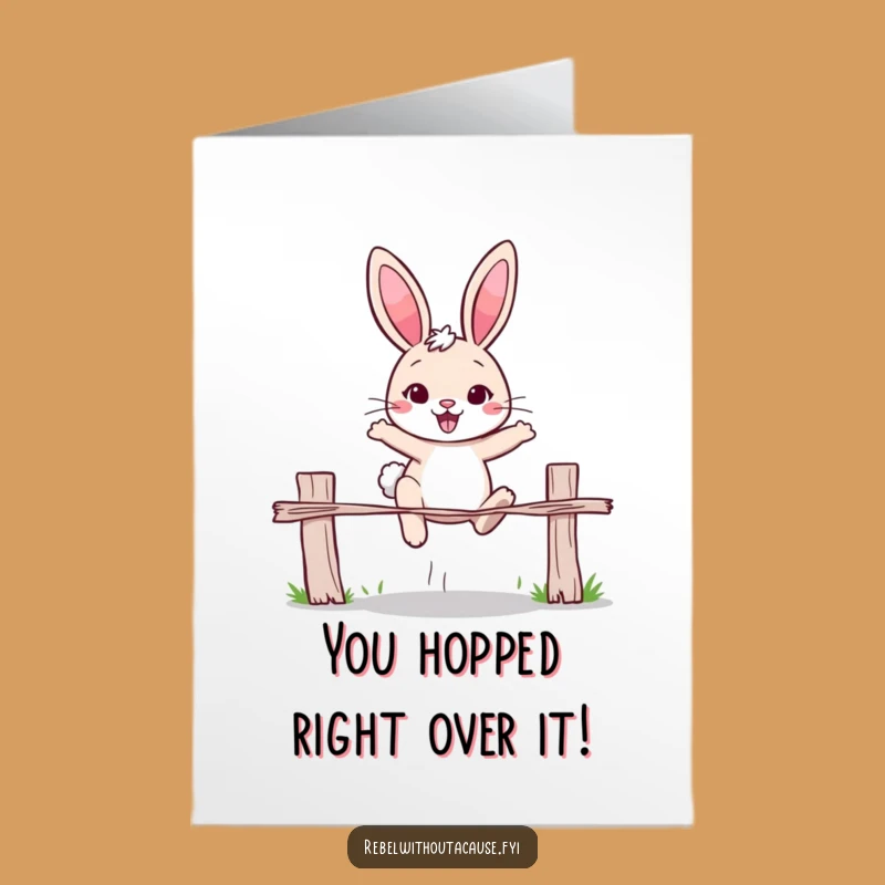 Free Printable Congrats Card: Brave Rabbit, Overcoming Obstacles, DIY Gift