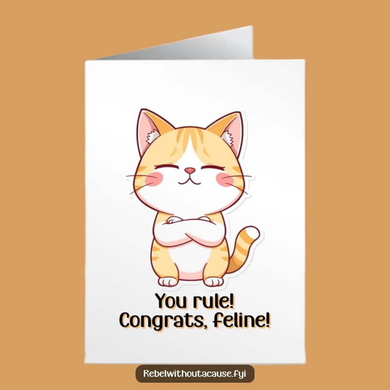 Free Printable Congrats Card: Sarcastic Cat, Funny Achievement Meme, Downloadable Gift