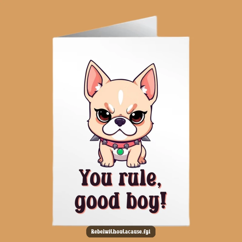 Free Printable Congrats Card: Rebellious Dog, Downloadable & Print at Home Victory