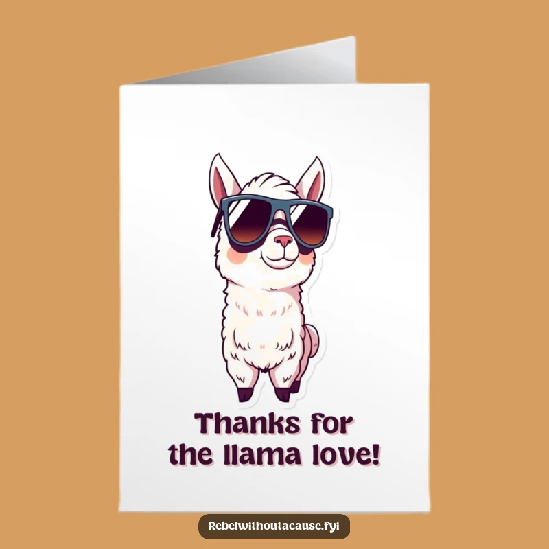 Free Printable Thank You Card: Llama Vibes - Downloadable Gratitude!