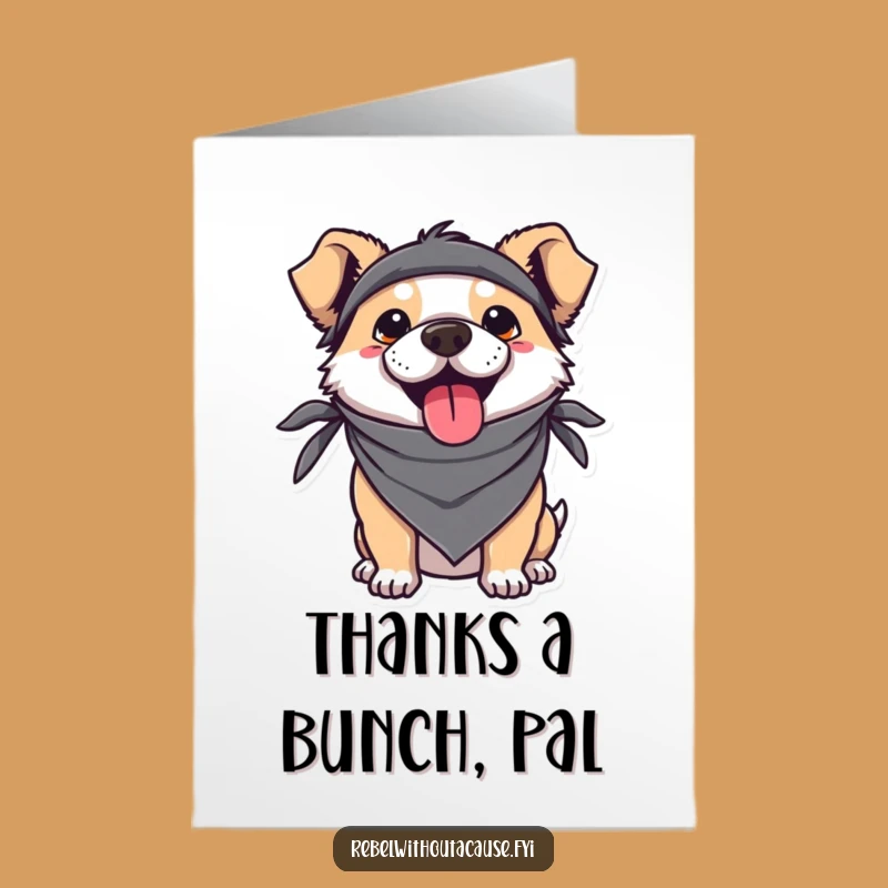 Free Printable Thank You Card: Rebel Dog Thanks, Downloadable for Cheeky Gratitude