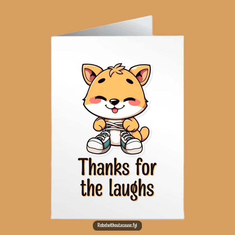 Free Printable Thank You Card: Playful Animal's Trick for Your Appreciation