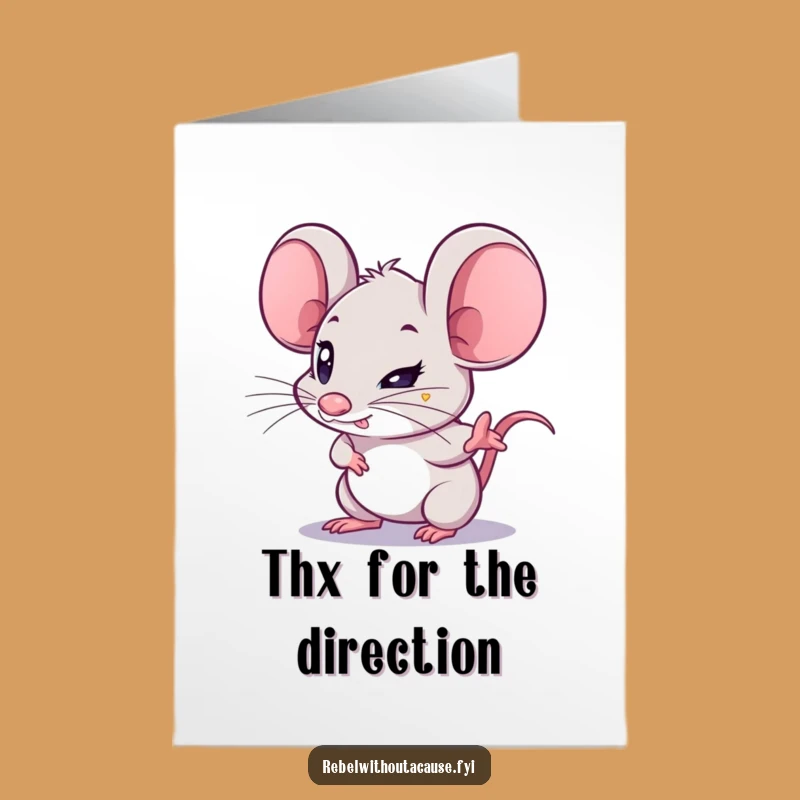Free Printable Mouse Thank You Card: Funny Downloadable for Directed Appreciation!