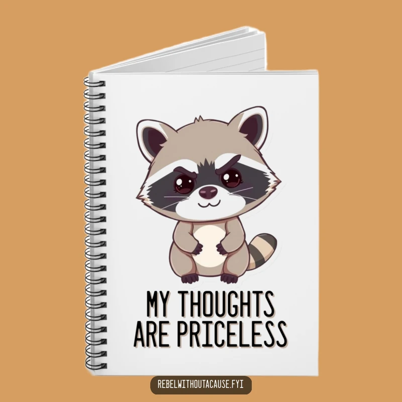 Funny Cheeky Raccoon Notebook: Lined Journal for Mischievous Thoughts and Ideas