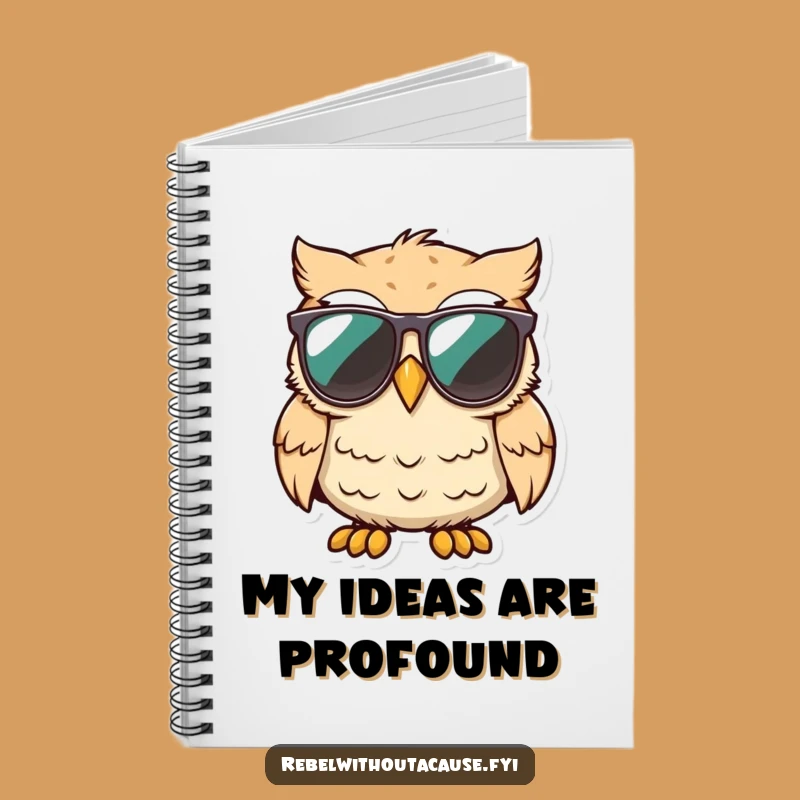Funny Owl Notebook: Cool Sarcastic Journal, Unimpressed Bird Diary Gift