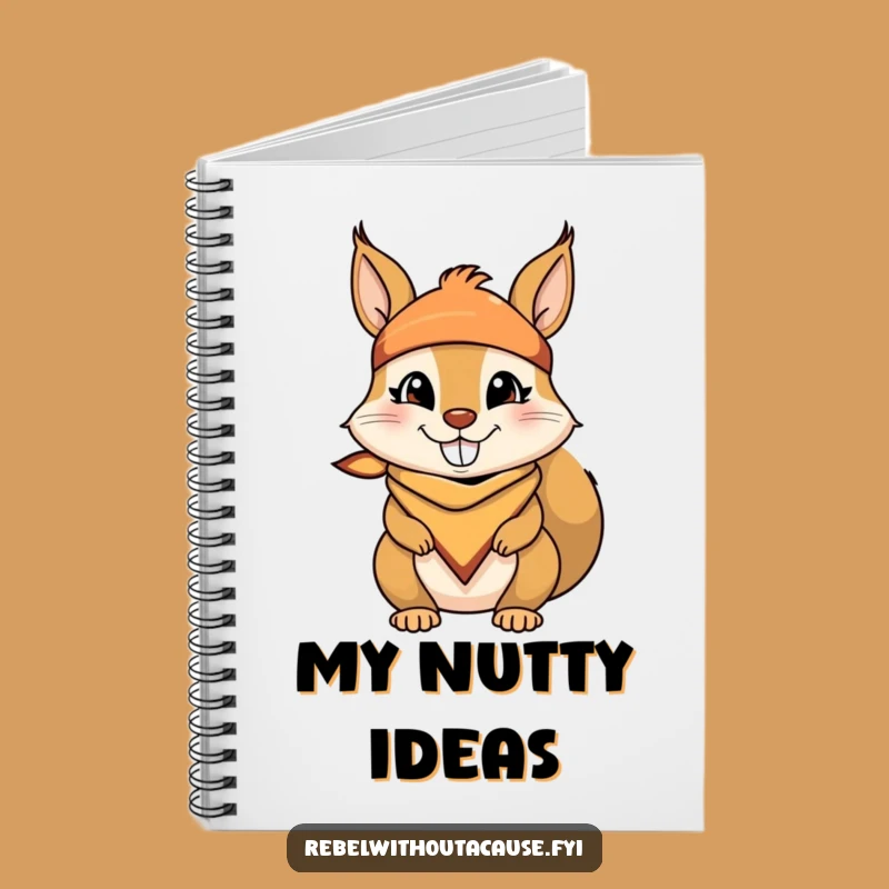 Funny Squirrel Notebook: Bandana Cover, Cheeky Grin Pages, Diary Gift
