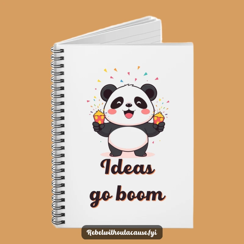 Funny Panda Notebook: Mischievous Panda Juggling Exploding Poppers, Creative Funny Gift Journal