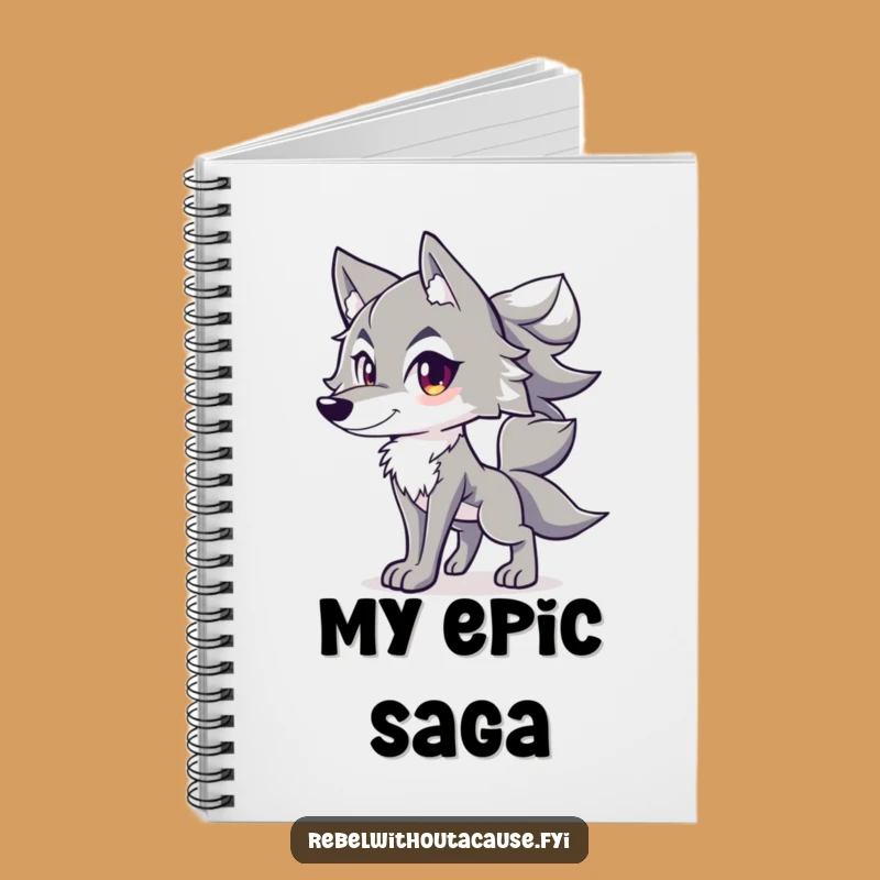 Funny Spirited Wolf Notebook: Jot Down Your Adventures - Perfect Funny Gift!