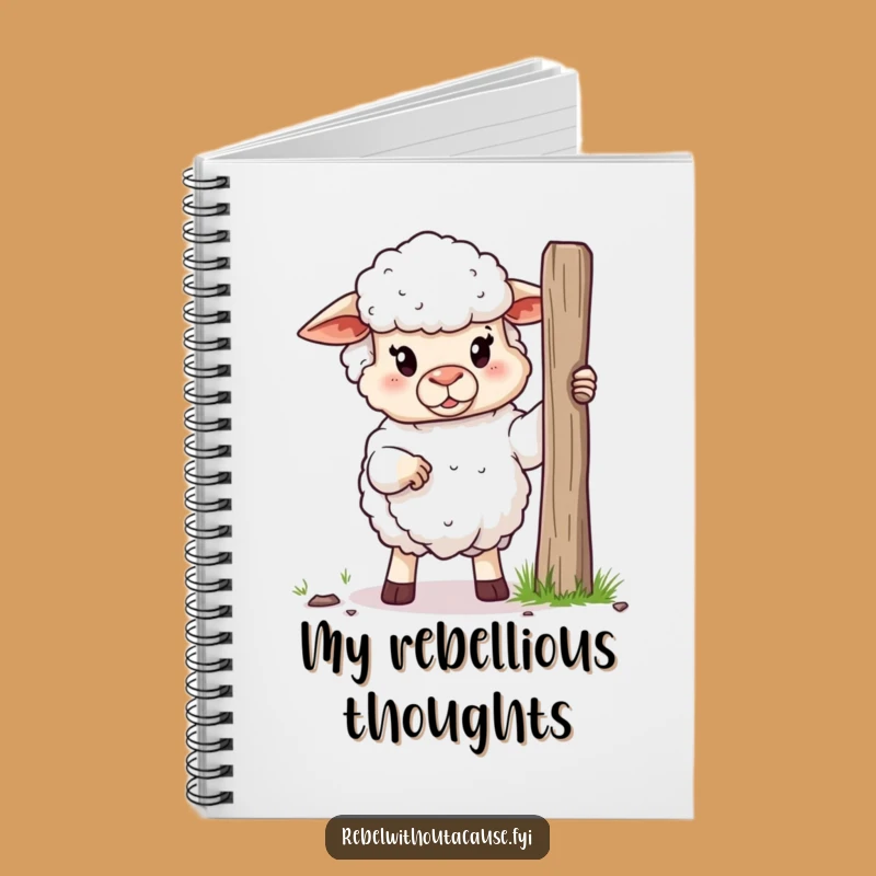 Funny Defiant Sheep Notebook: Jot Down Ideas with Rebel Flair!
