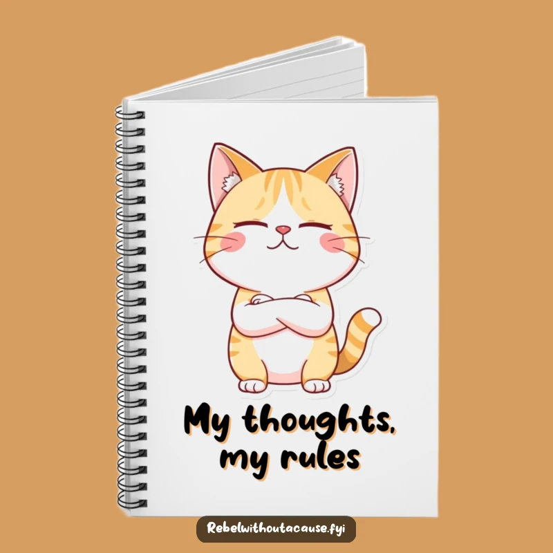 Funny Unimpressed Cat Notebook - Sarcastic Rule Breaker Journal - Perfect Funny Gift