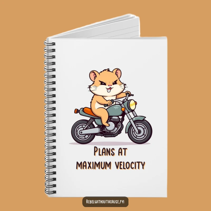 Funny Hamster Motorcycle Notebook: Jot Down Ideas with a Determined Rodent, Ideal Funny Journal