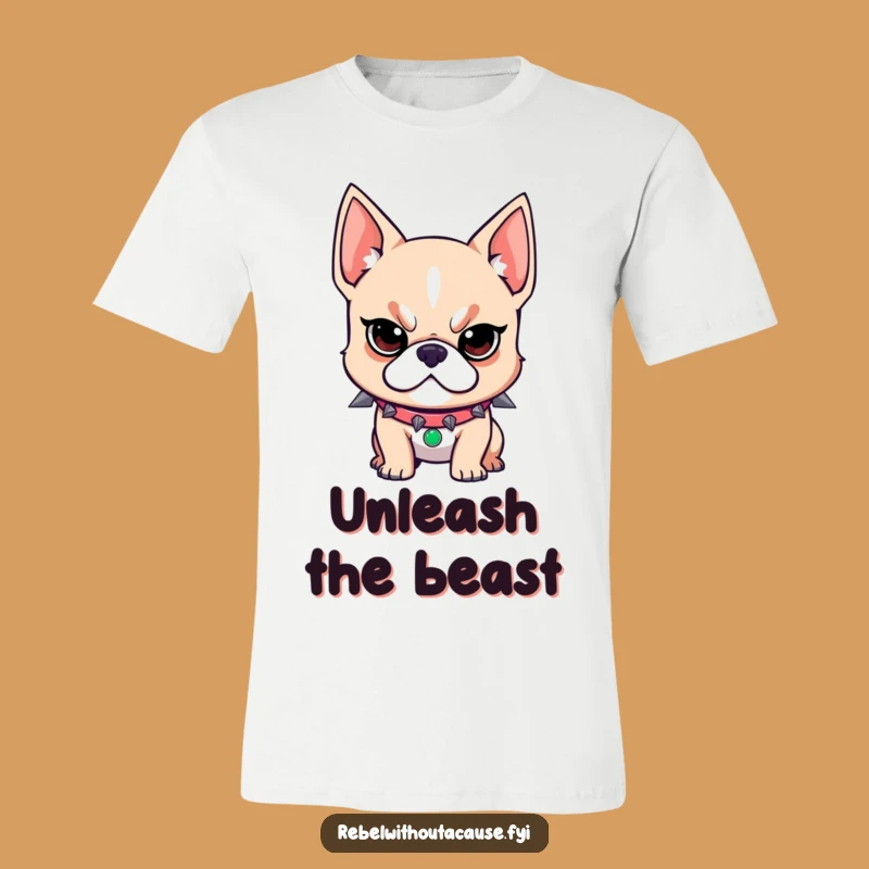 Funny Dog T-Shirt: Spiked Collar Rebel, Determined Style, Cool Gift