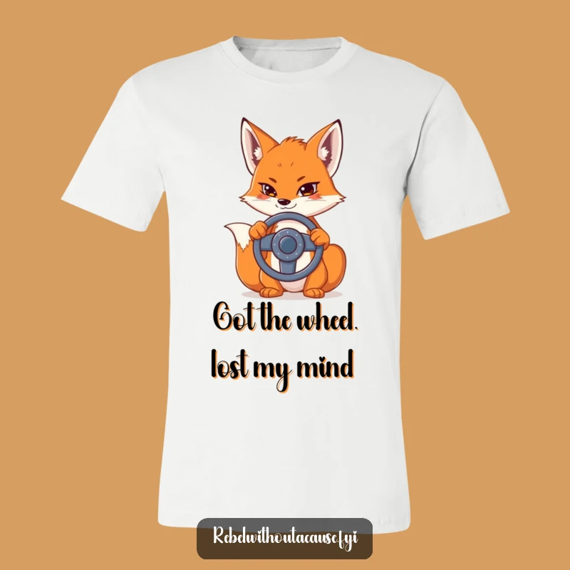 Funny Fox Steering Wheel T-Shirt: Unleash Your Inner Rascal for Fun