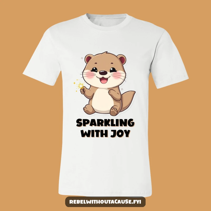 Funny Otter 'Sparkle On' T-Shirt - Cool Confident Otter Tee Gift