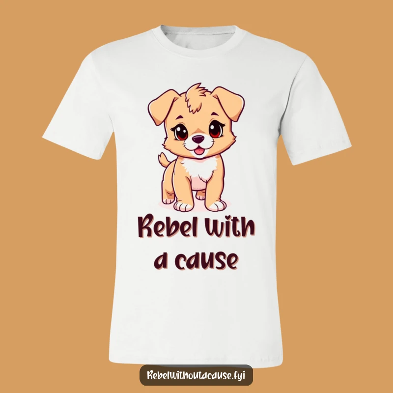 Funny Puppy T-Shirt: Playful Stride, Rebel Fur, Perfect Funny Gift