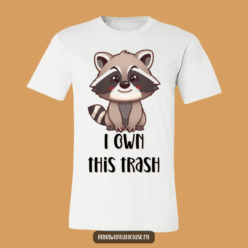 Funny Raccoon Swagger T-Shirt: Unleash Your Inner Bandit with Style!