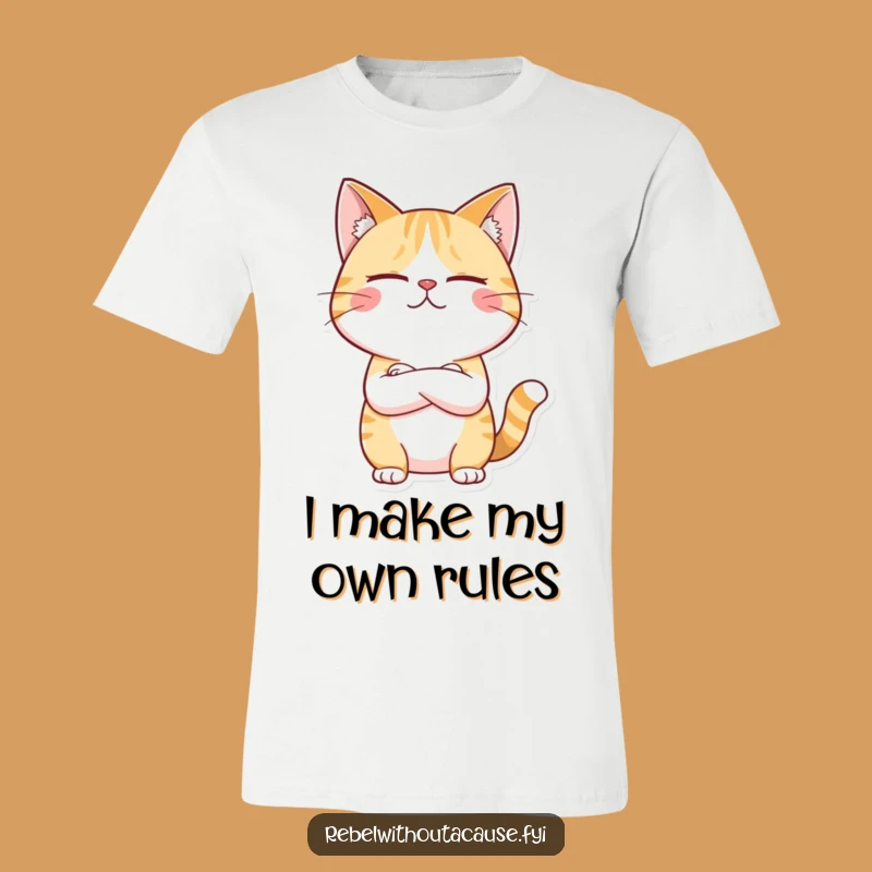 Funny Unimpressed Cat T-Shirt - Sarcastic Rule Breaker Tee - Awesome Funny Gift