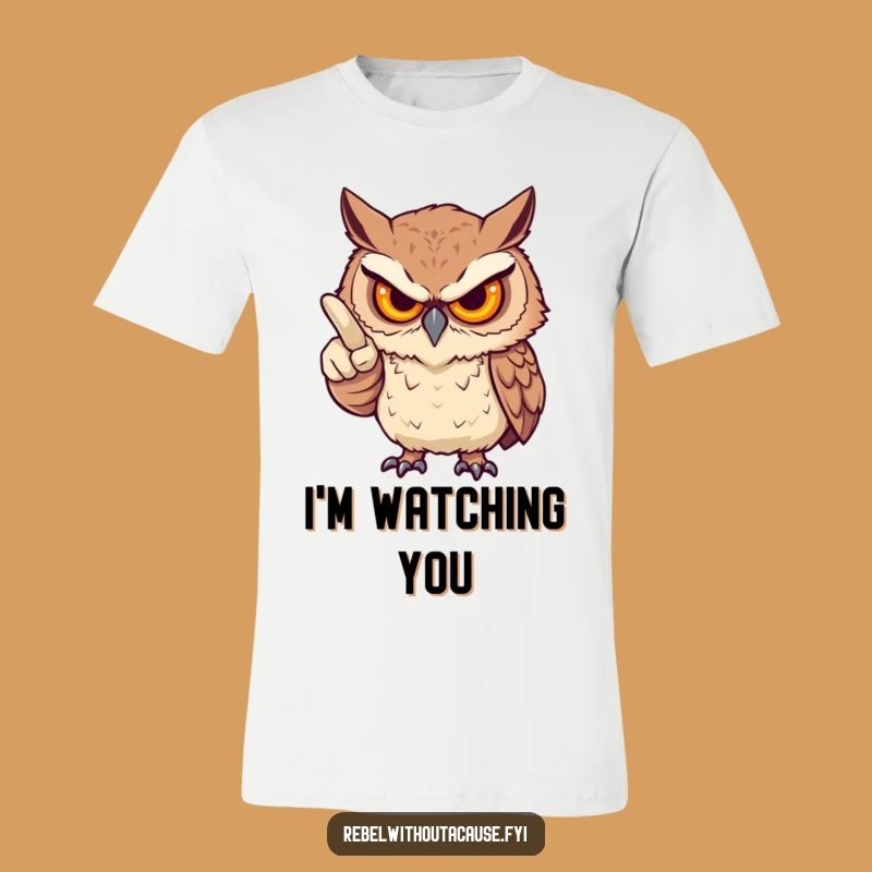 Funny Fierce Owl Finger T-Shirt: Wear Your Accusations with Playful Style