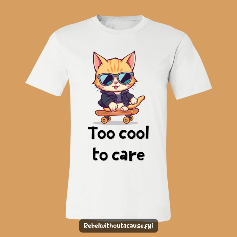 Funny Cool Cat Skater T-Shirt - Hilarious Streetwear for Cat Lovers