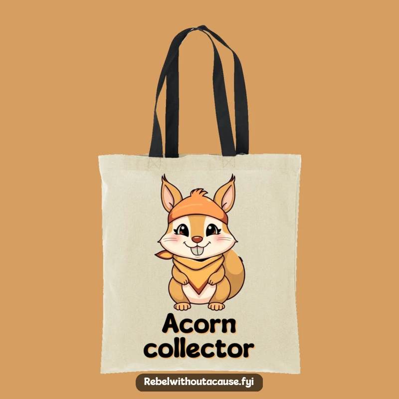 Funny Squirrel Tote Bag: Bandana Grin, Mischief Carry-All, Perfect Gift