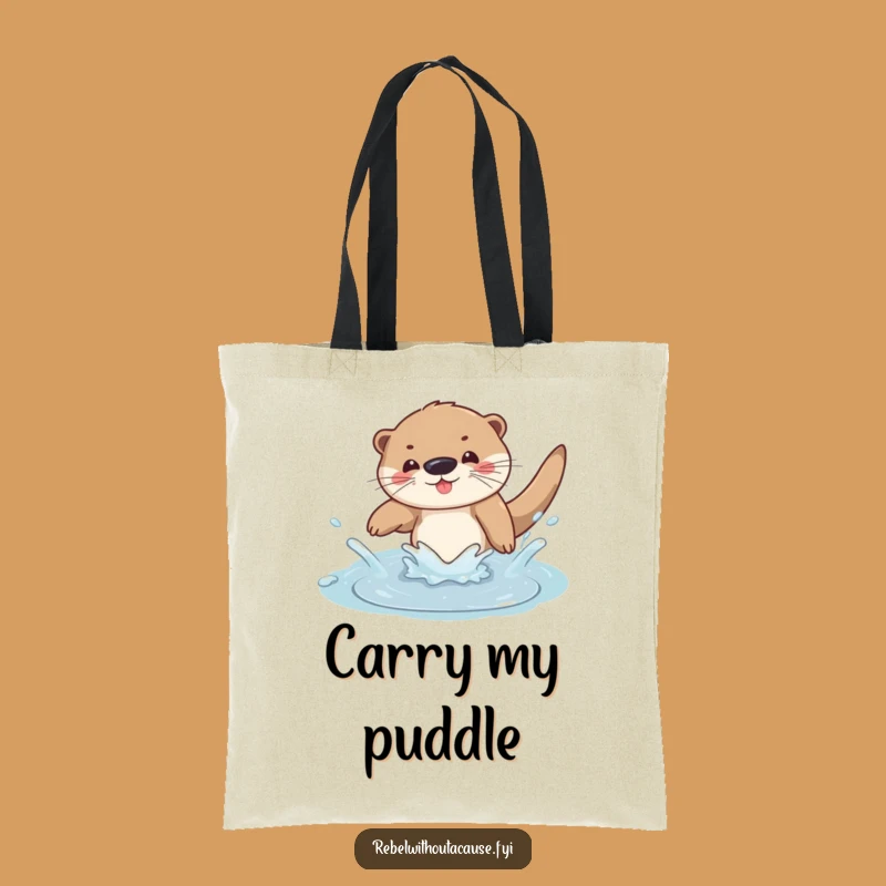 Funny Otter Dive Tote Bag: Carry Your Fun Wherever You Go!