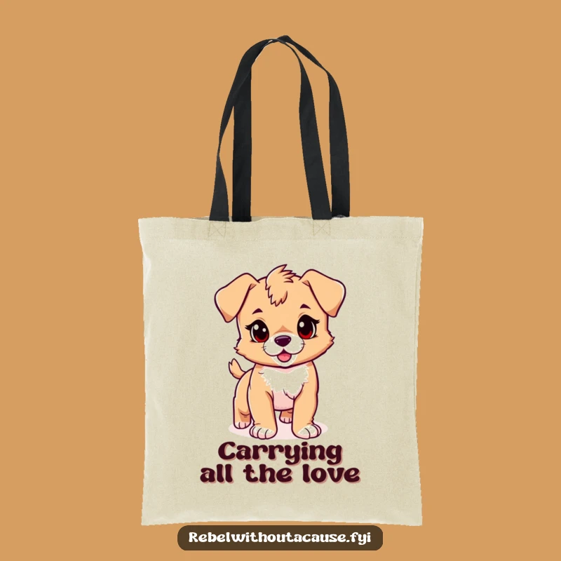 Funny Puppy Tote Bag: Confident Stride, Rebel Streak, Your Favorite Funny Gift