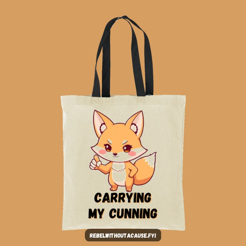 Funny Fox 'You Talking To Me' Tote Bag - Defiant Fox Carry-All Gift