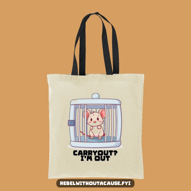 Funny Mouse Freedom Tote Bag: Carry Your Essentials with Humor