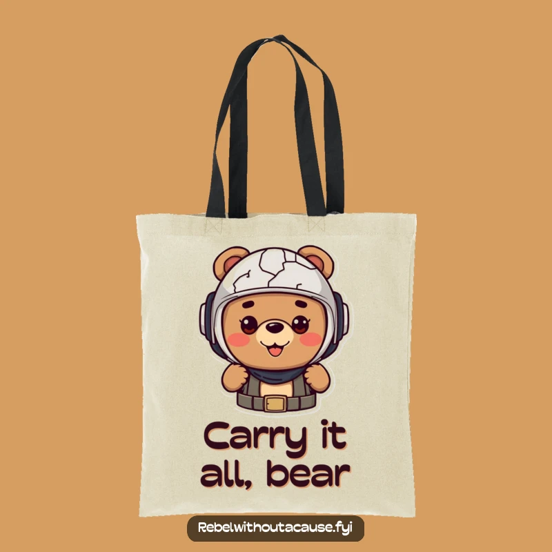 Funny Cheerful Bear Tote Bag - Ready for Anything Accessory - Ideal Funny Gift