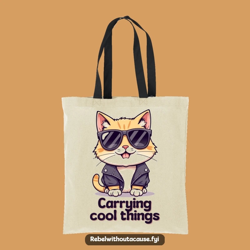 Funny Cool Cat Attitude Tote Bag: Carry Your Sass with Style!