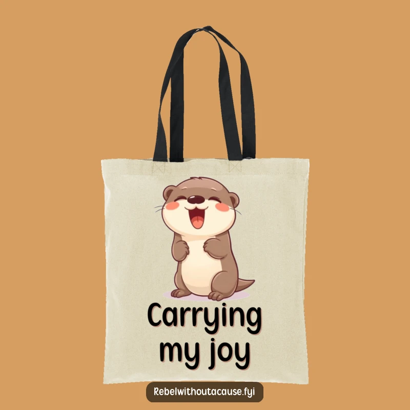 Funny Otter Flip Tote Bag: Giggling Companion, Carefree Accessory Gift